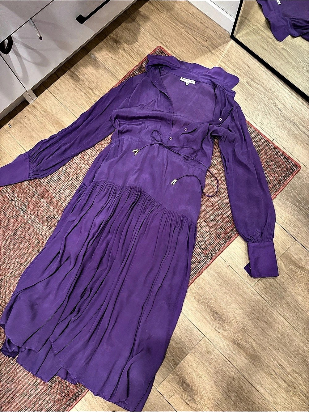 KARL LAGERFELD Purple Maxi Dress Size XS Like New